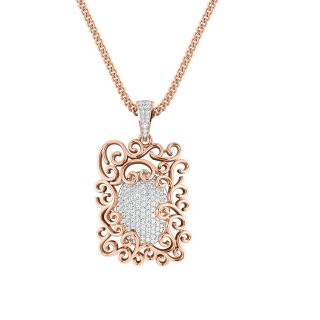 Bexley Square Diamond Pendant For Office